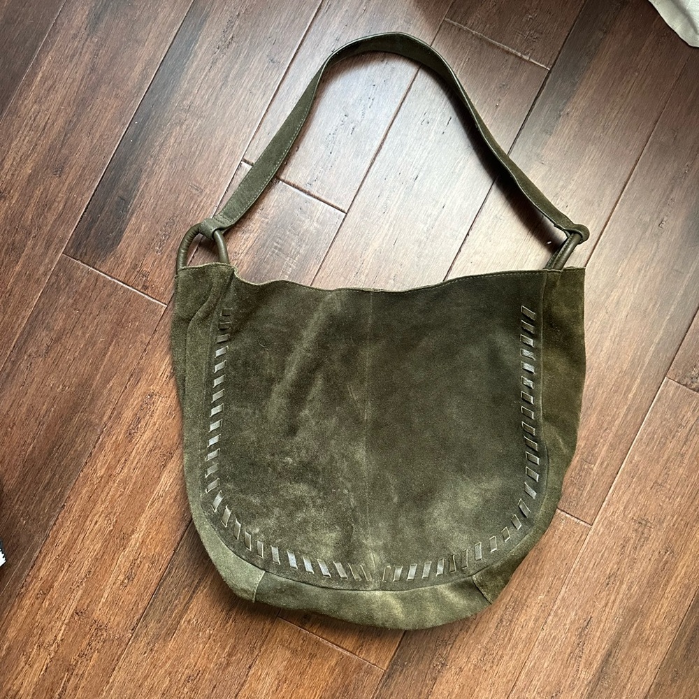 Haute hippie Real suede bag with leather detailing
